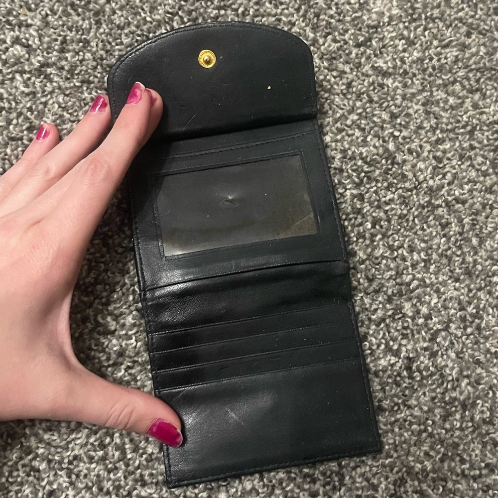 Black Eel Skin Wallet With Coin Pouch - Picture 3 of 6